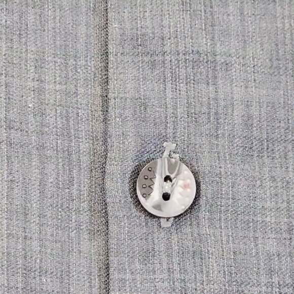Steve Harvey Shirt Men's Large Gray Button Up Rayon Flip Cuff 2 Pockets EUC - Picture 4 of 15